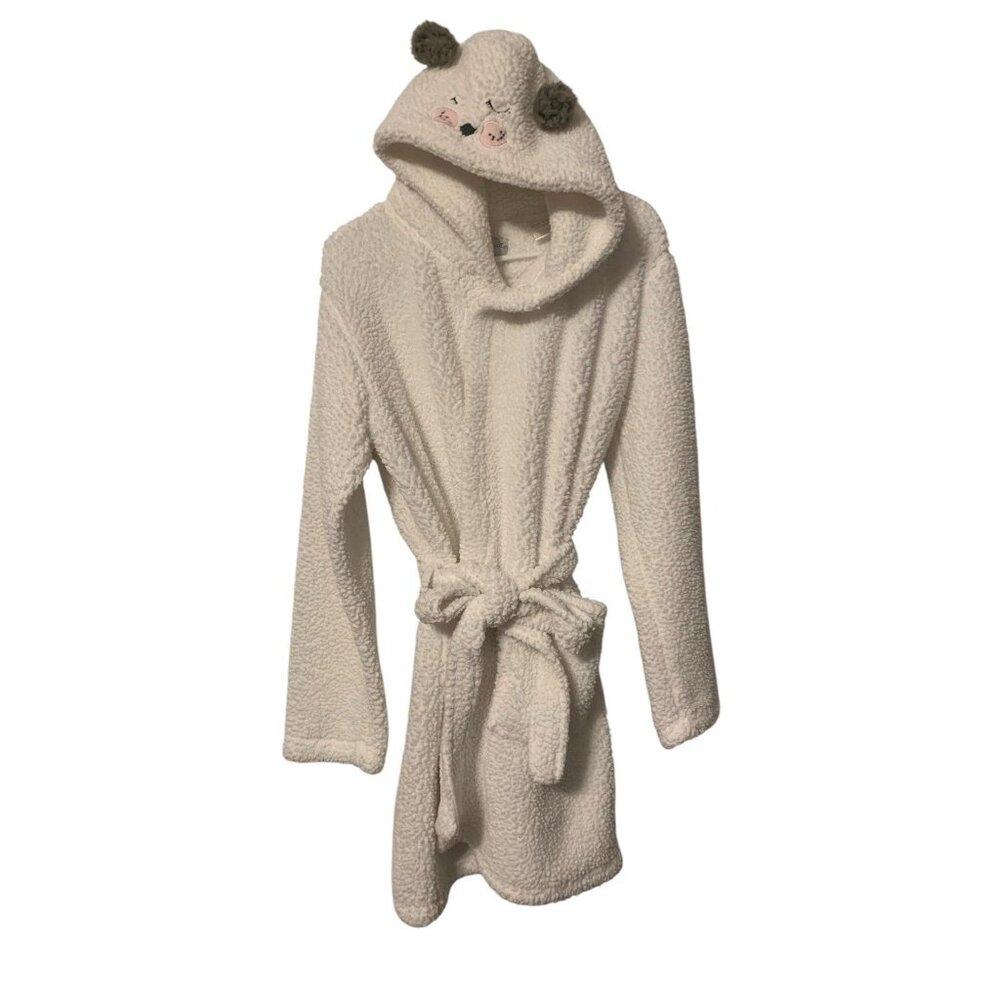 Cozy Critters White Soft Hooded Animal Robe